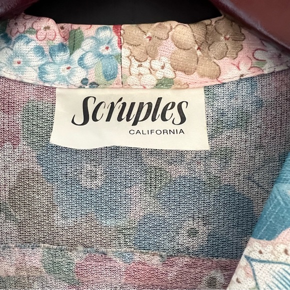 Vintage 70s Scruples California Floral Tie Back Dress - Picture 4 of 10